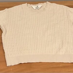 Lightweight knit sweater in cream